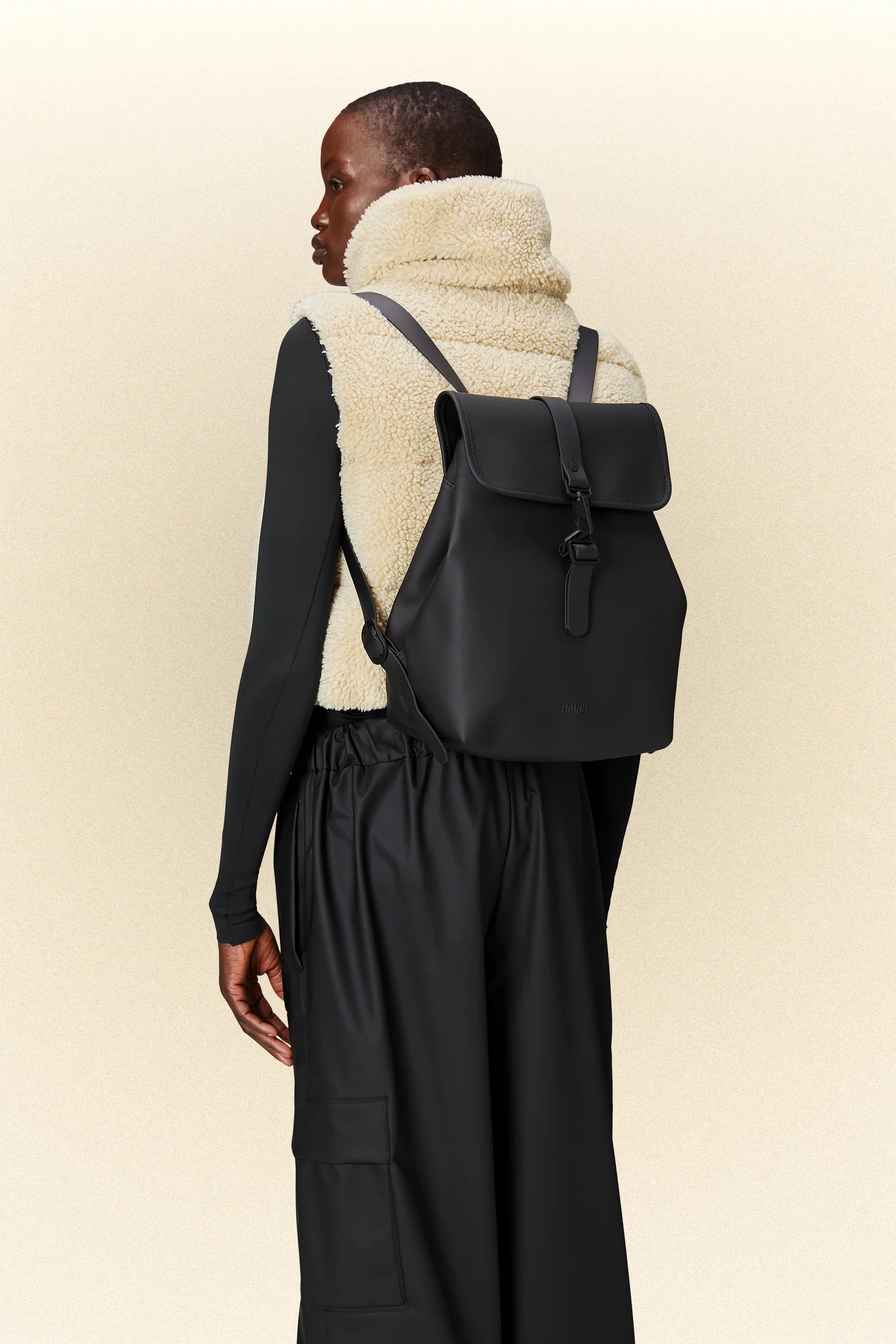 Rains Bucket Backpack Black ALC Edinburgh