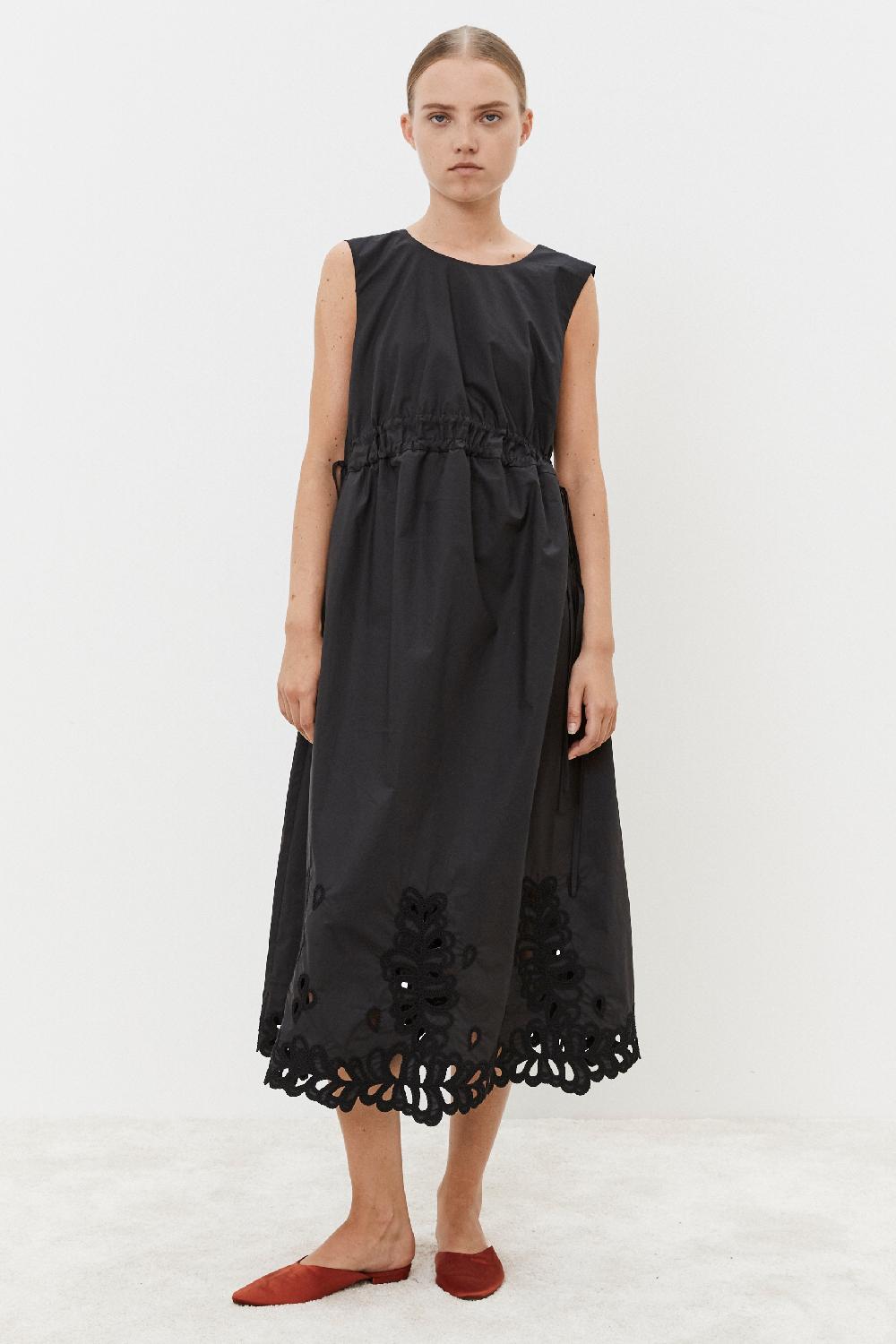 MeiMeij Laser Cut Dress - Black