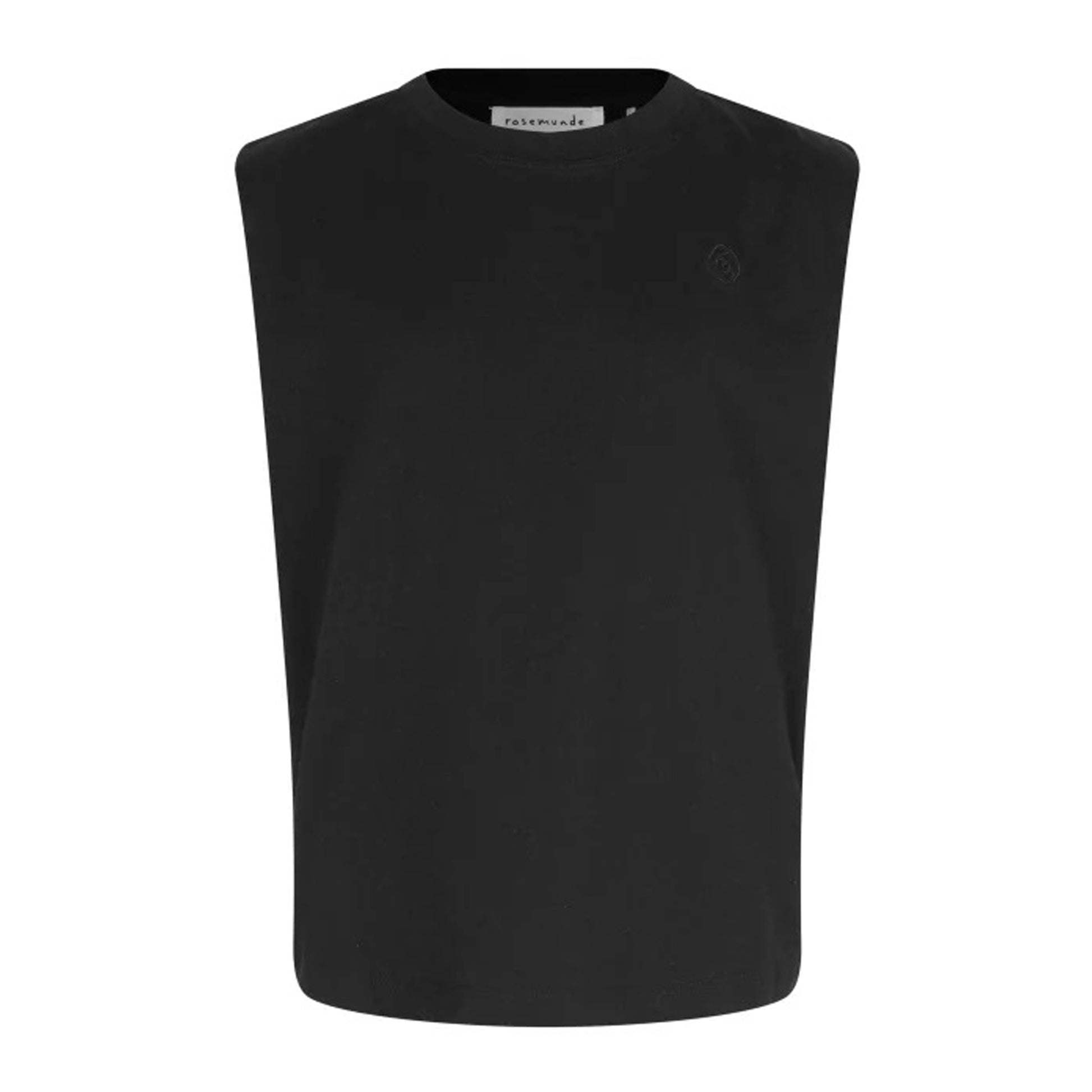 The Rosemunde Organic Sleeveless T-Shirt - Black.