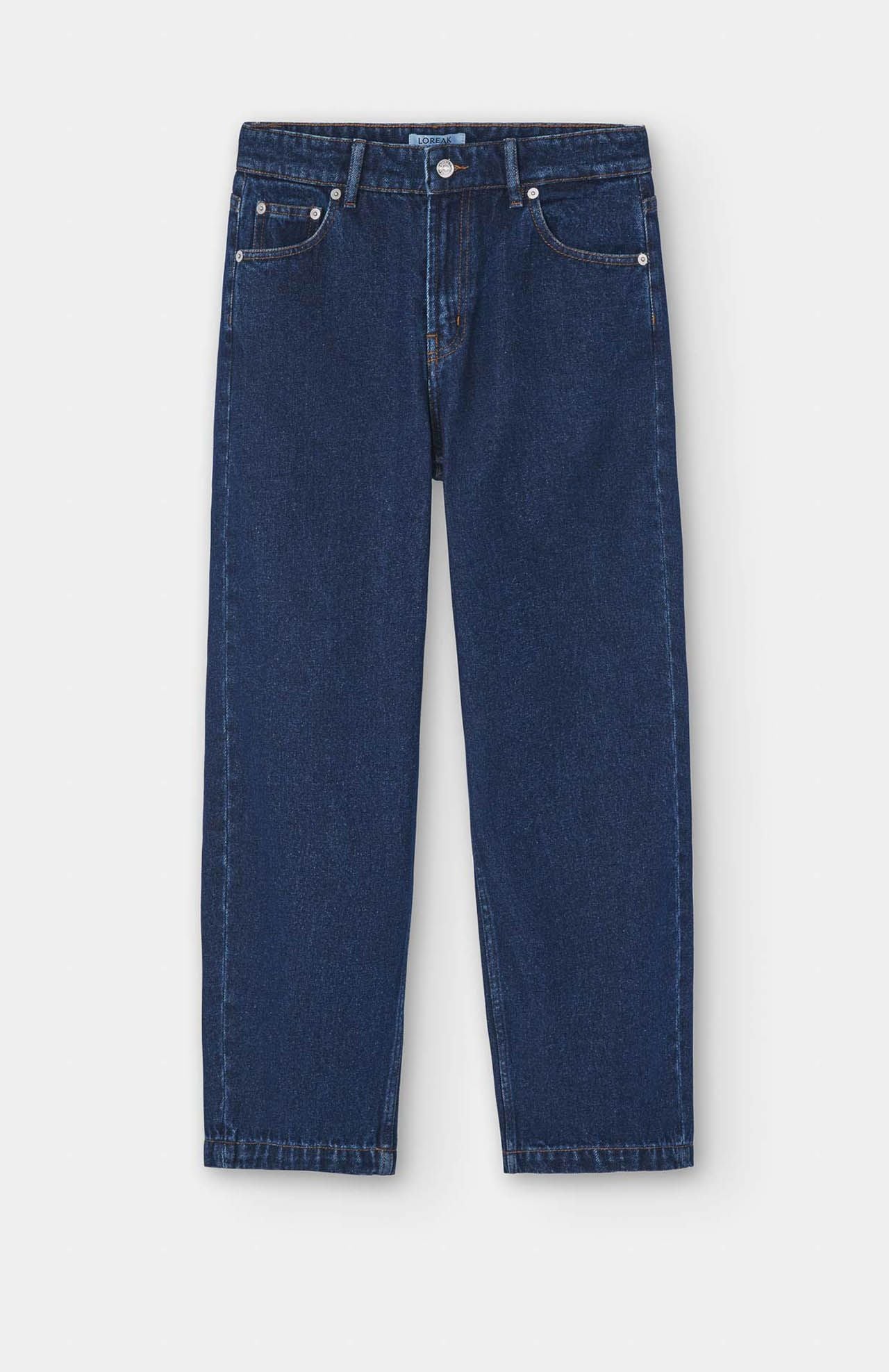 Blue jeans on a white background