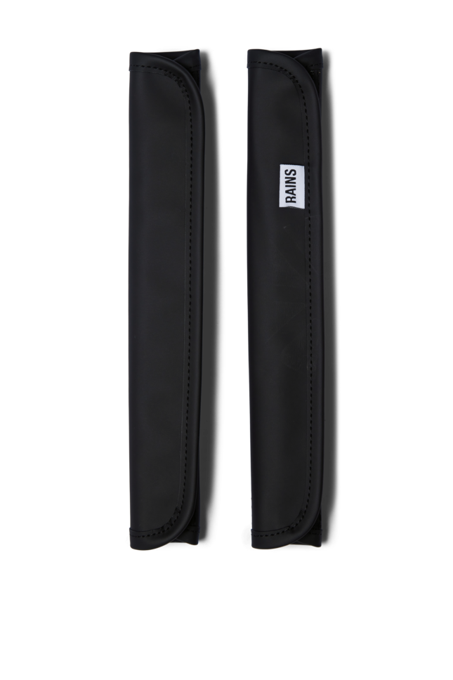 Black padded rains straps for Rains bags - white background 
