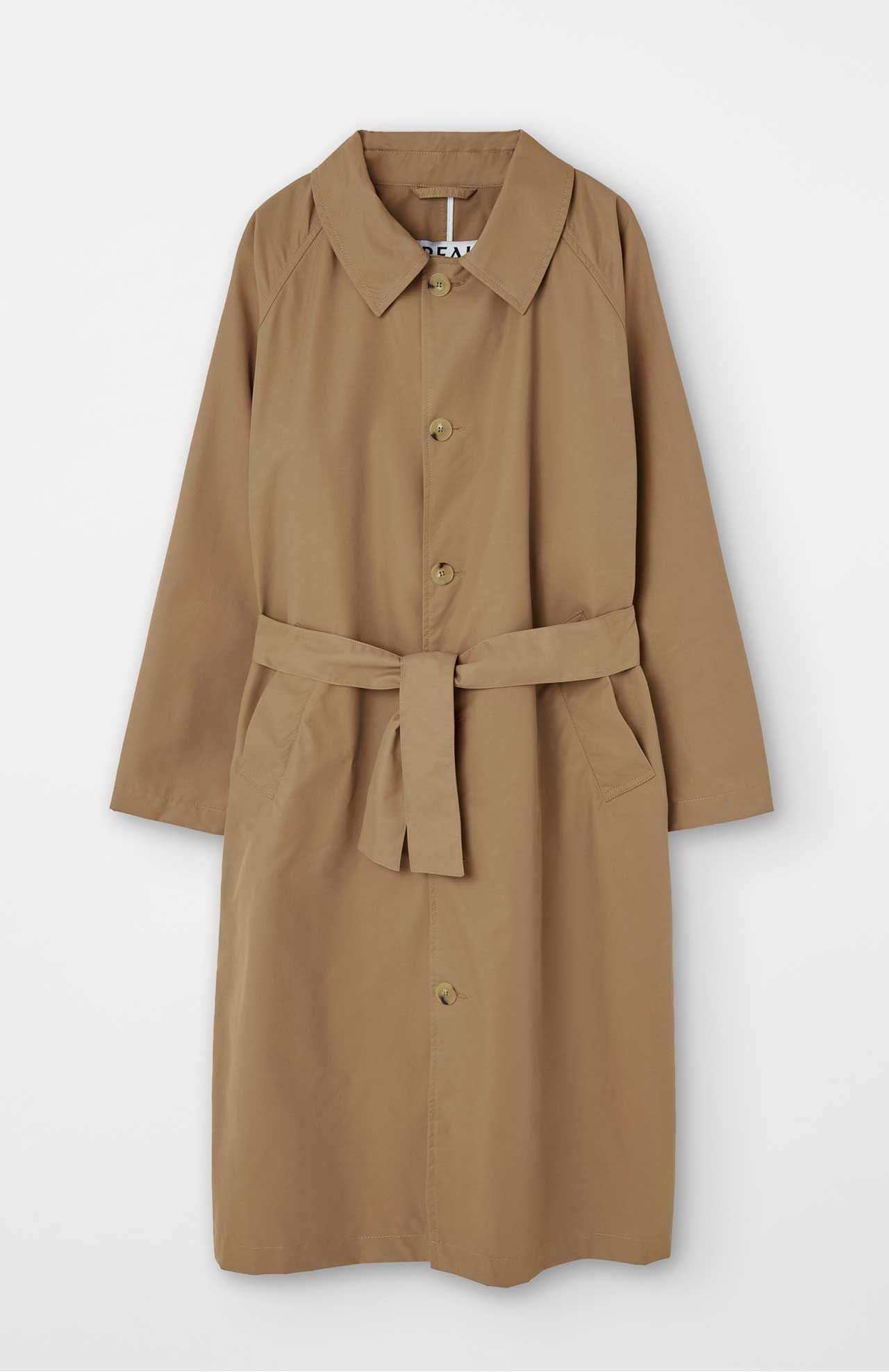 Trench style coat in dark camel colour
