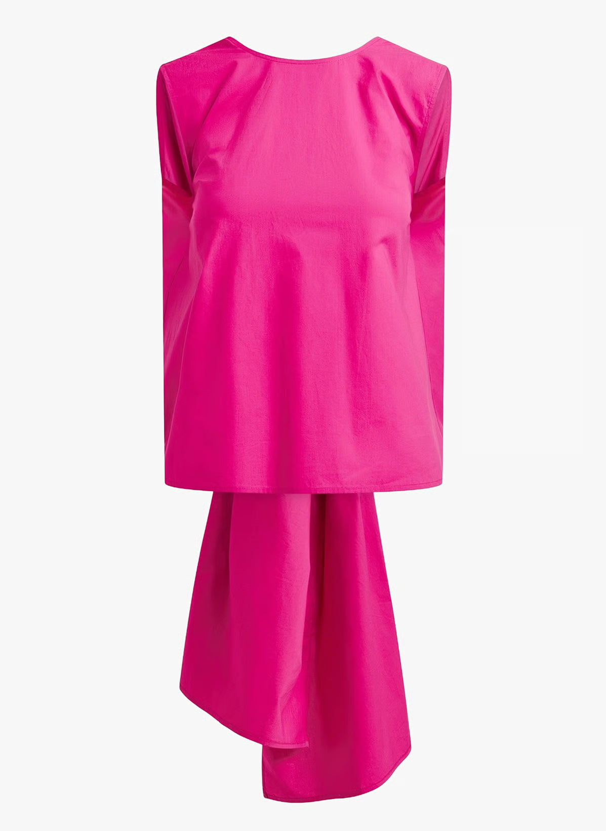 The Jelani Sleeveless Bow Top by Essentiel Antwerp is a bright pink top with a stylish bow detail, shown against a white background.