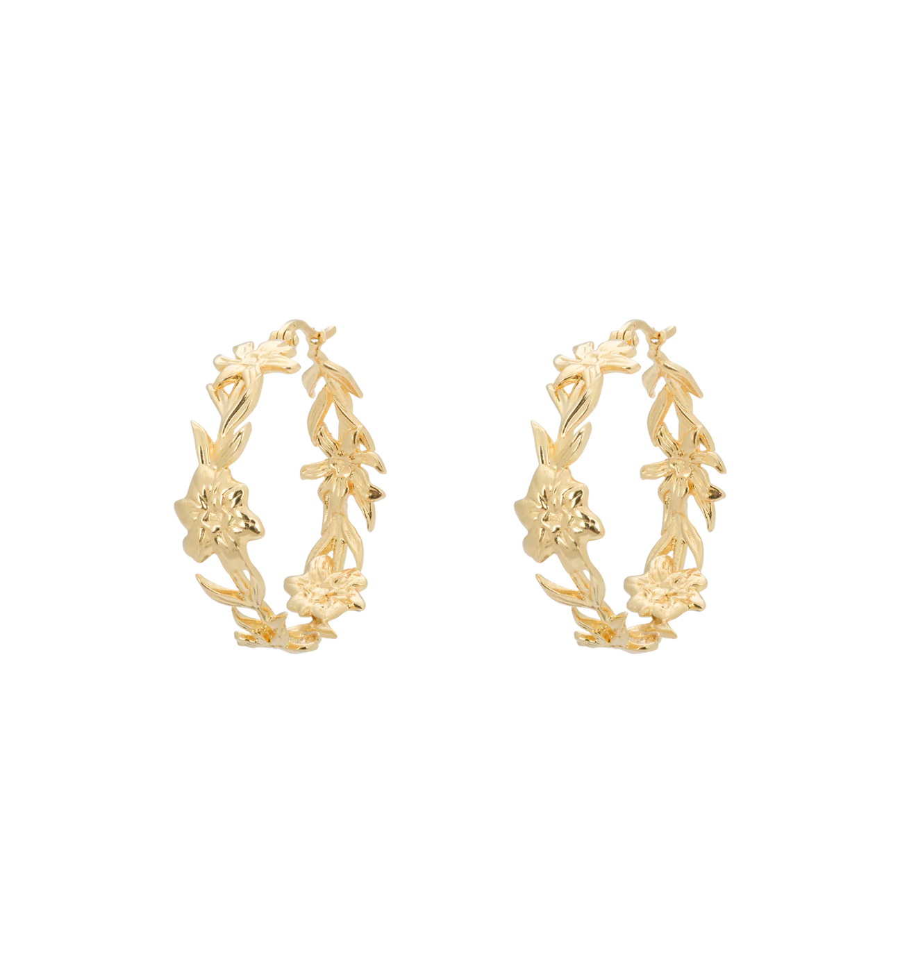 flower crown good hoop earrings