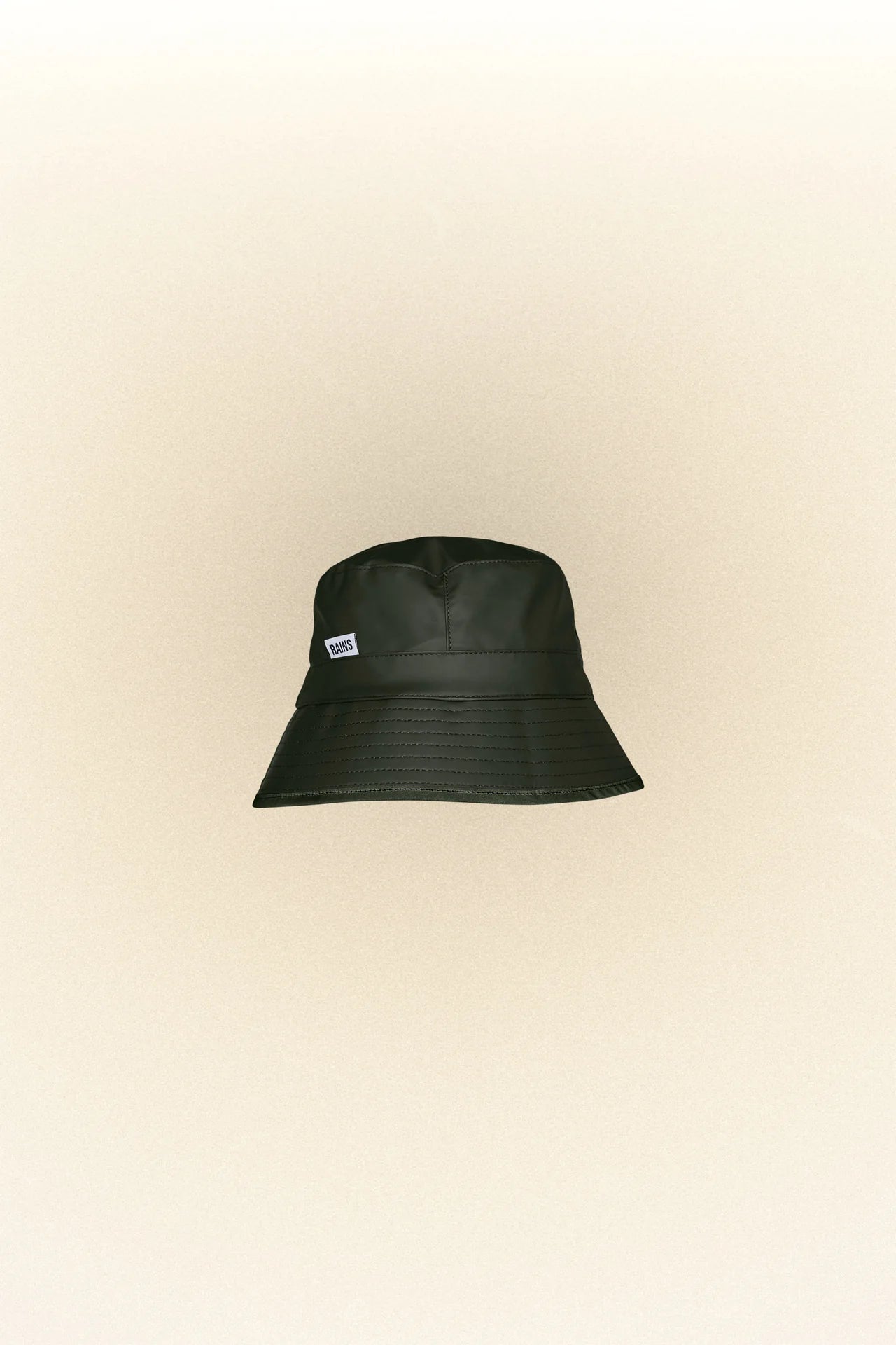 A waterproof Rains bucket hat on a white background.