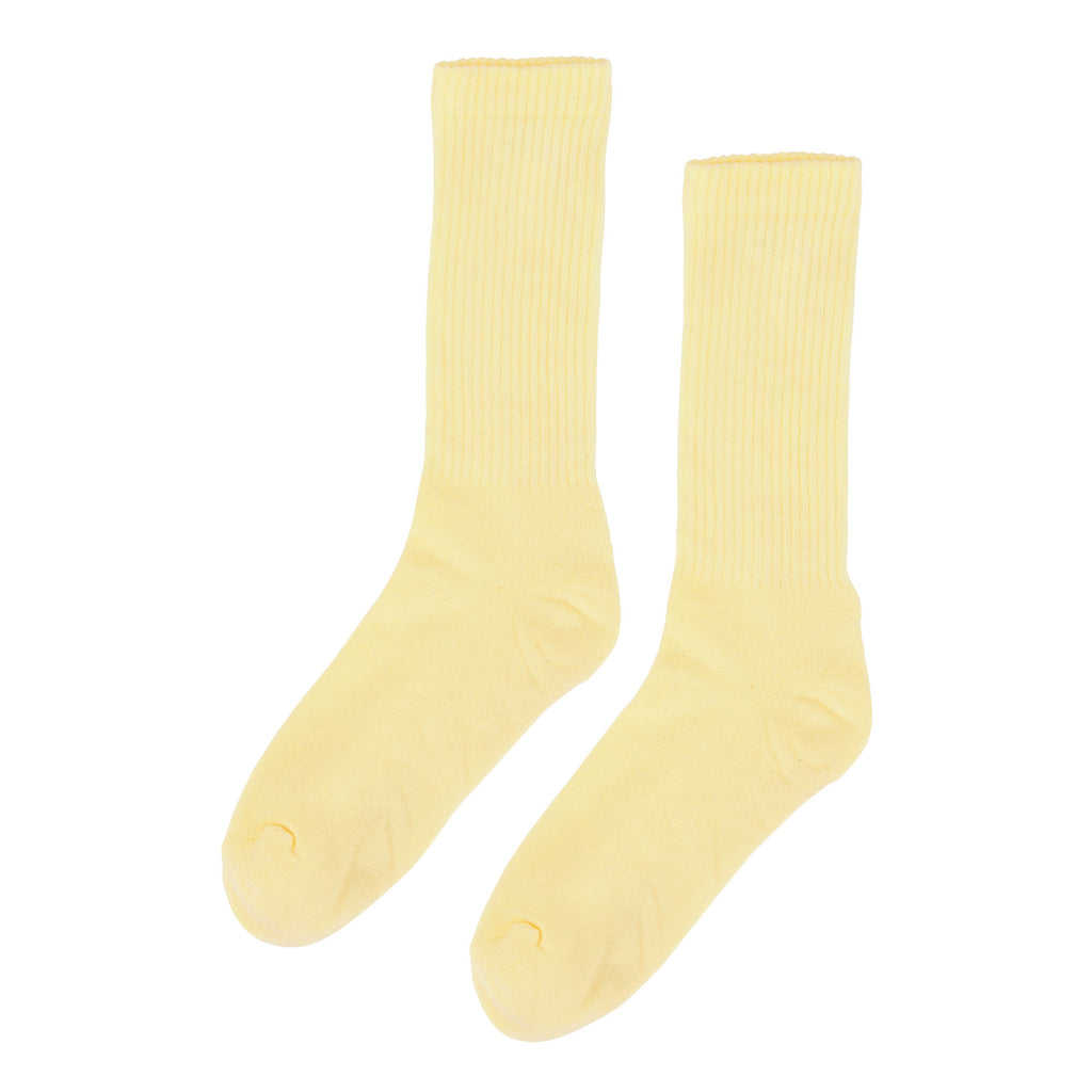 Classic women's ribbed sock in yellow.