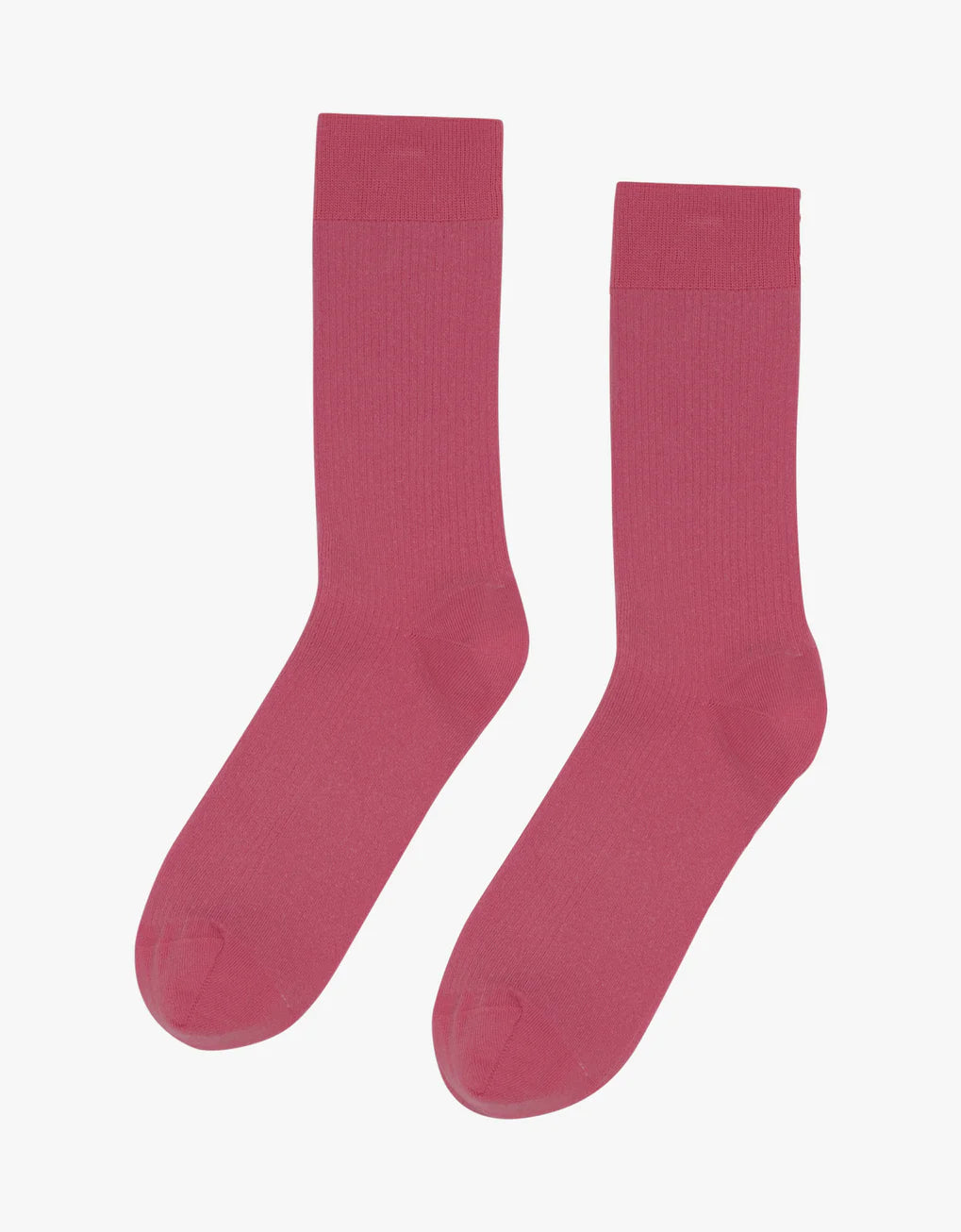 A pair of Colorful Standard Classic Organic Socks on a white breathable background.