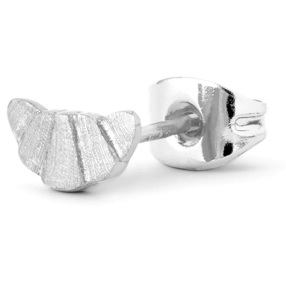 A pair of Croissant Single Stud earrings from Lulu Copenhagen, on a white background, perfect for adding a touch of elegance to any outfit.
