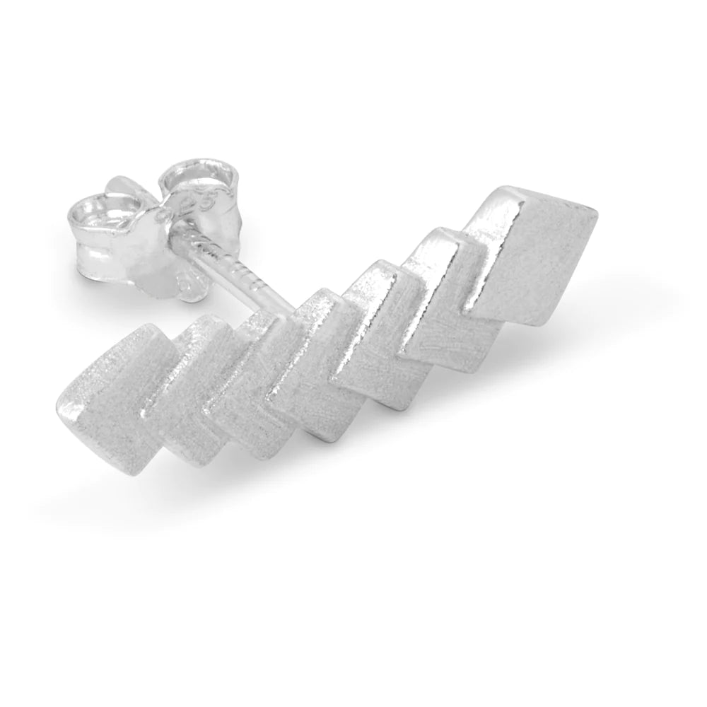A pair of Domino 7 Single Stud earrings in sterling silver, perfect for any Lulu Copenhagen earring lover.