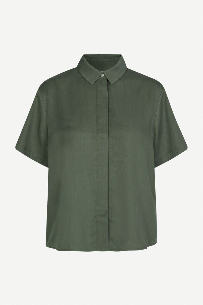 Olive green short sleeved shirt