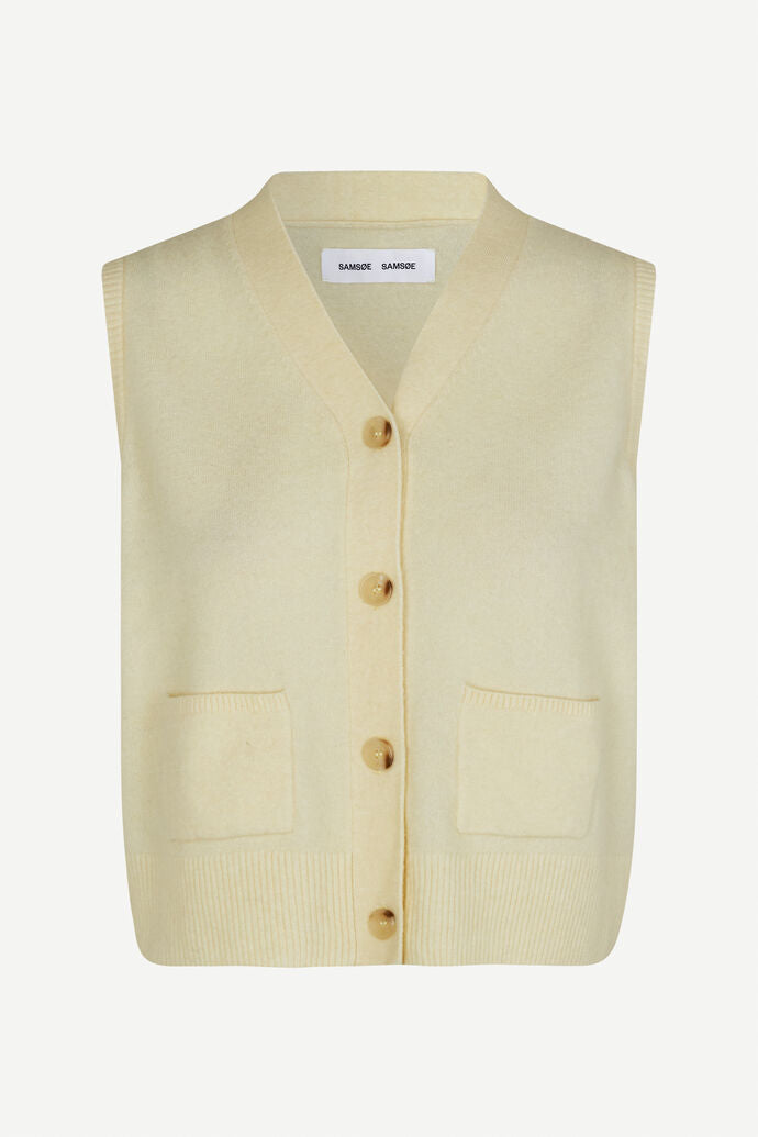 Yellow wool sweater vest