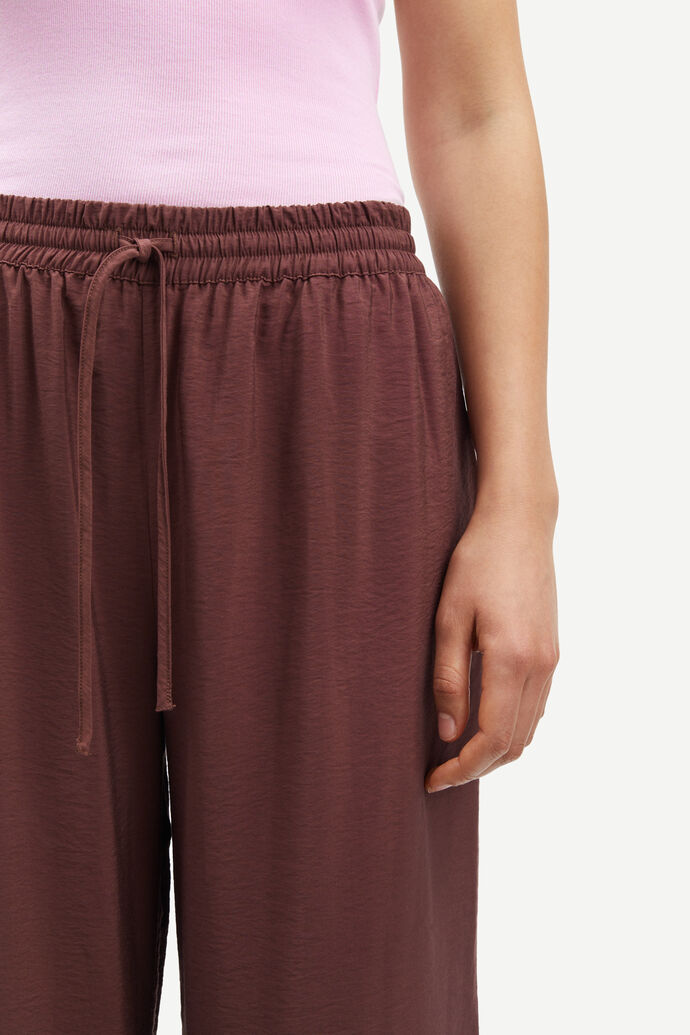 Brown loose and flowy straight leg trousers