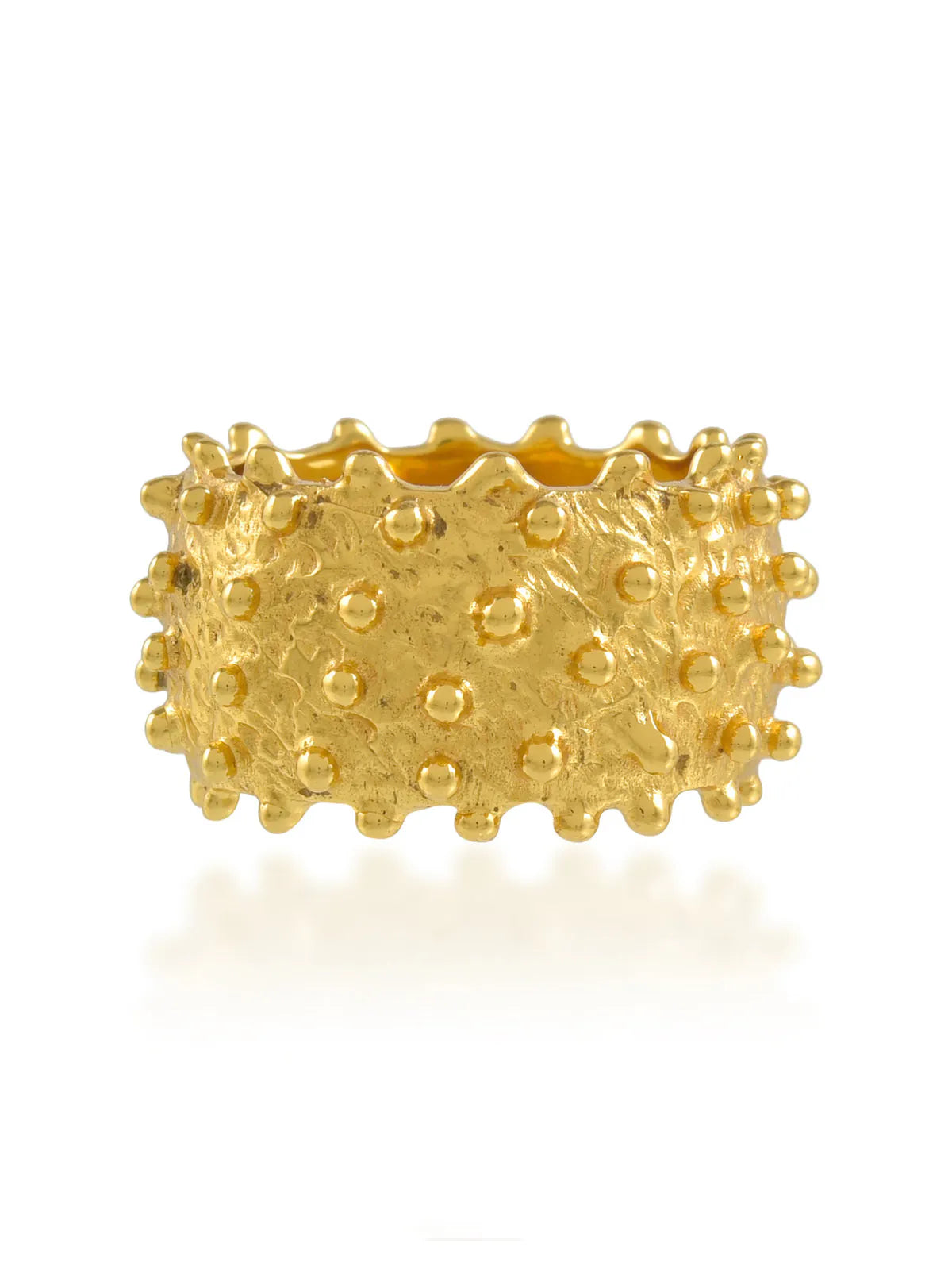 A Shyla - Ilina Ring - Gold plated ring with spikes on it.
