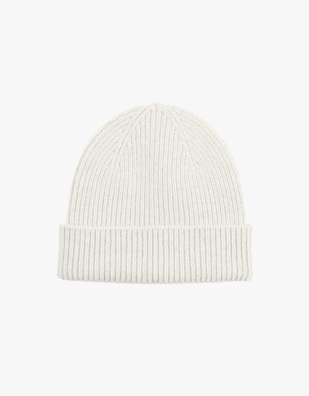 A Merino Wool Beanie by Colorful Standard on a white background.