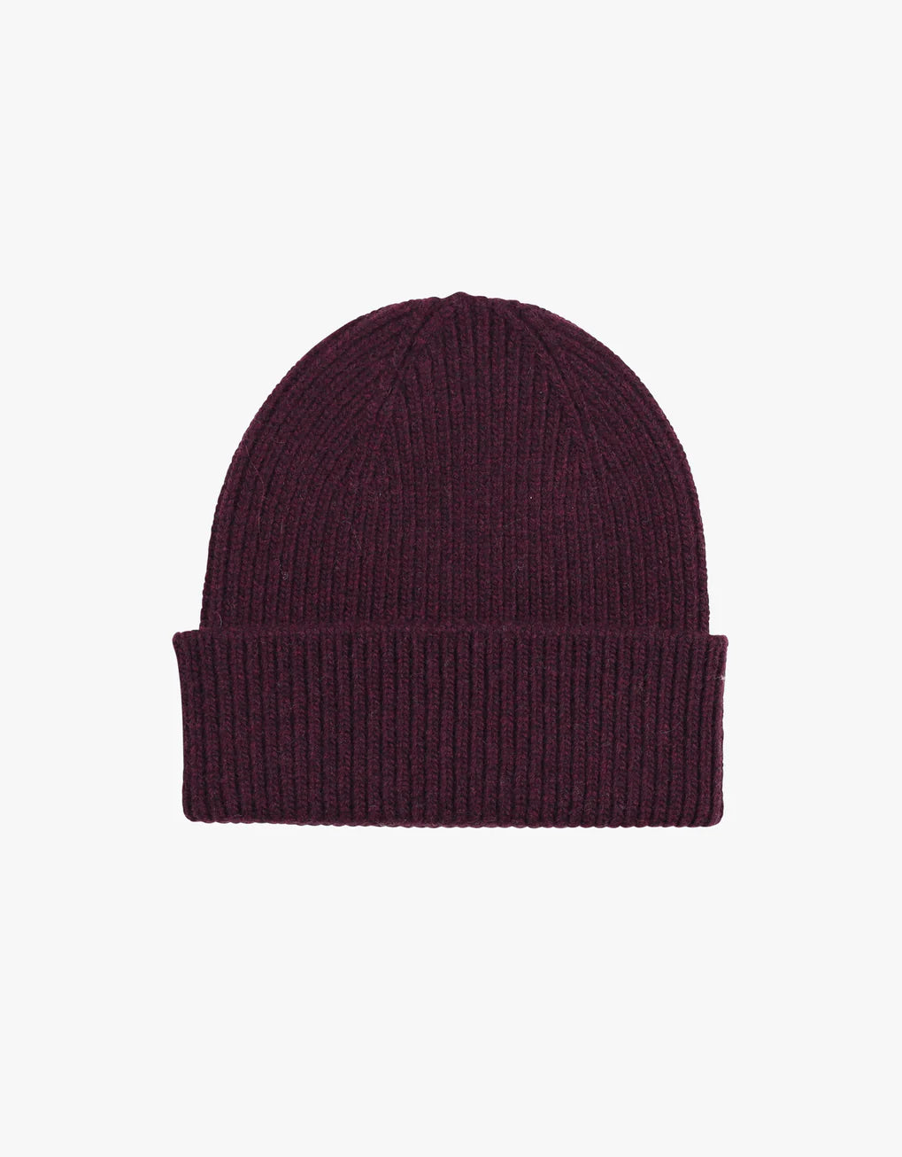 A Colorful Standard Merino Wool Beanie on a white background, perfect for the season.