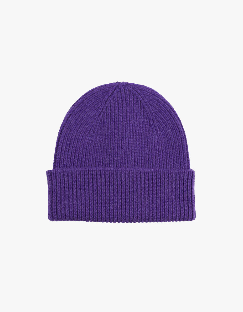 A Colorful Standard Merino Wool Beanie, made of wool, on a white background.