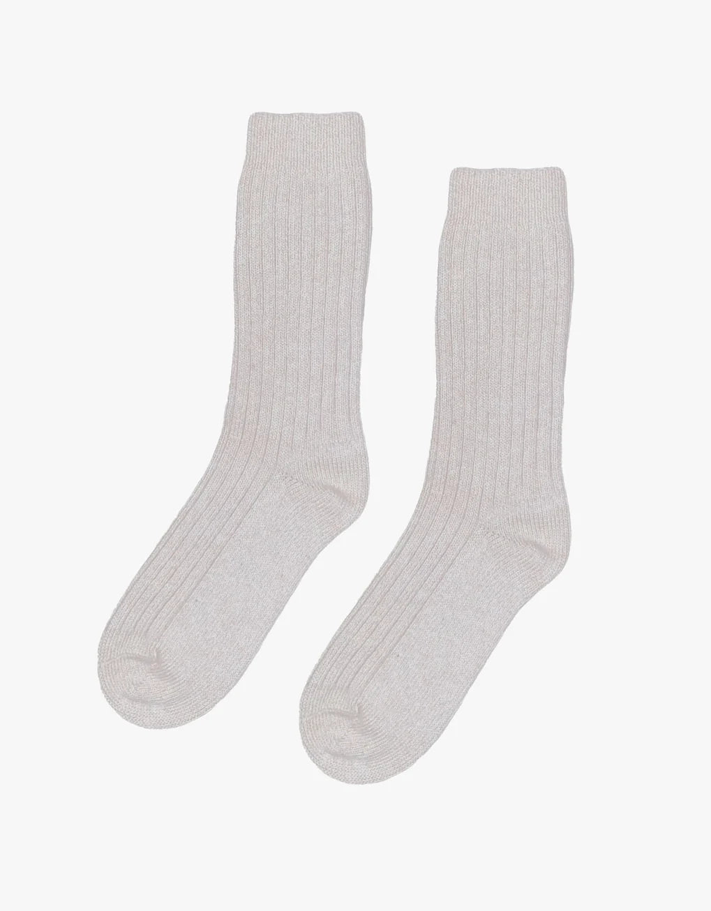 A pair of Colorful Standard Merino Wool Blend Socks made from recycled fibres.