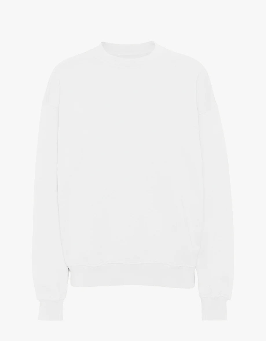 A Colorful Standard Organic Oversized Crew sweatshirt made from organic cotton, displayed on a white background.