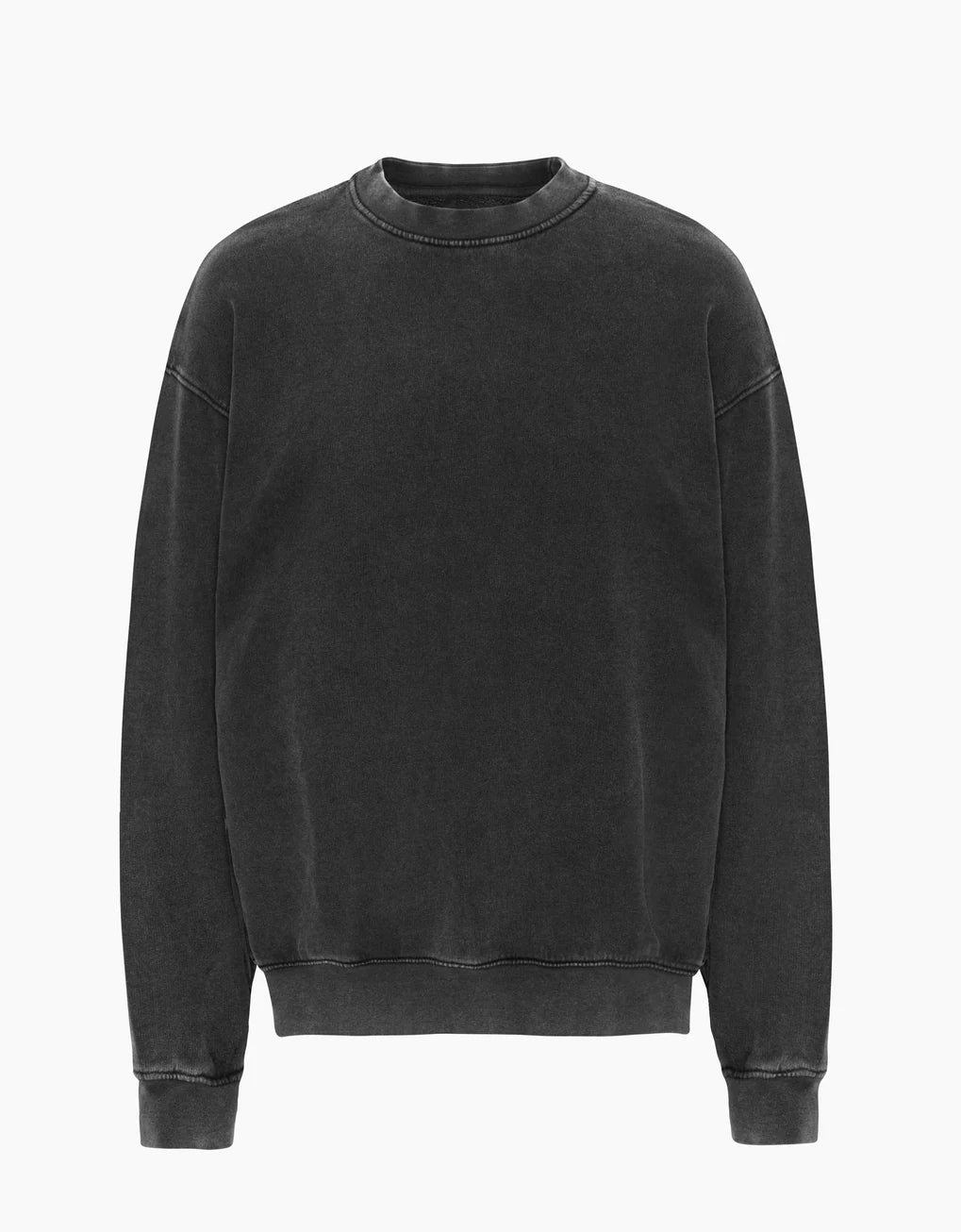 Oversized crewneck sweater in faded black