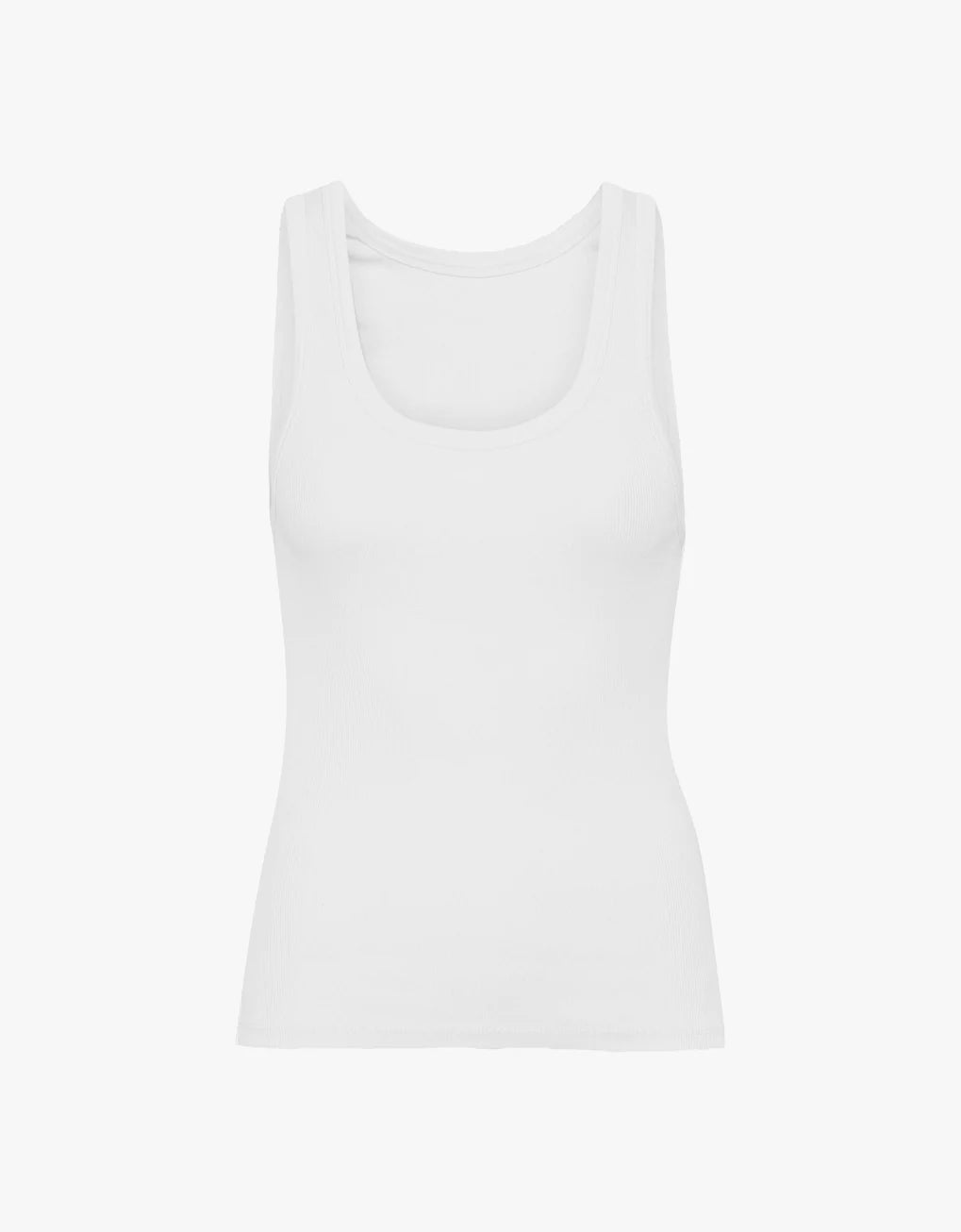 A snug and stretchy Colorful Standard Organic Rib Tank Top showcased on a white background.