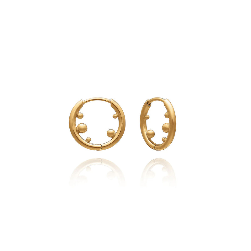 Rachel Jackson Stellar Orb Huggie Hoops - Gold