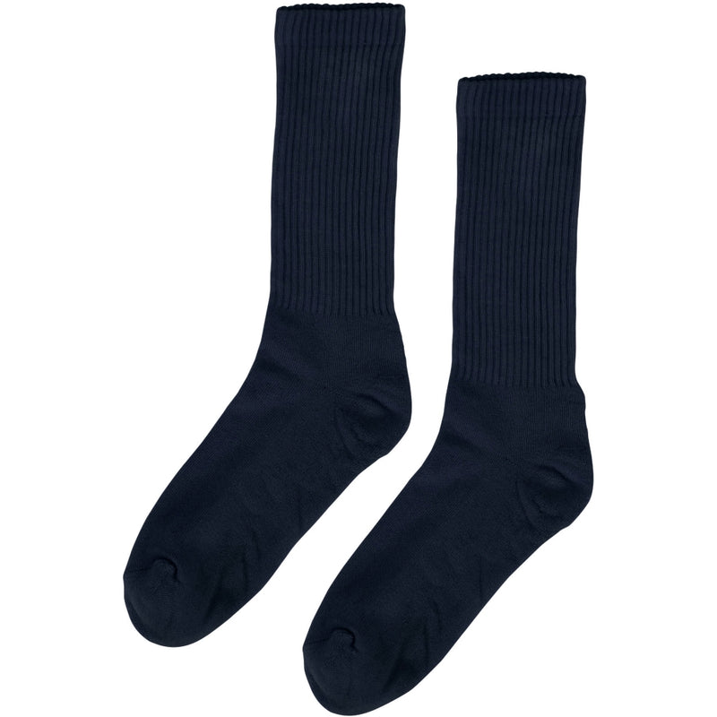 colorful standard organic active socks navy blue