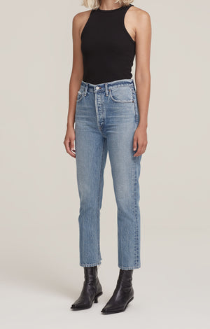 AGOLDE Denim - Riley Straight Crop - Emulsion