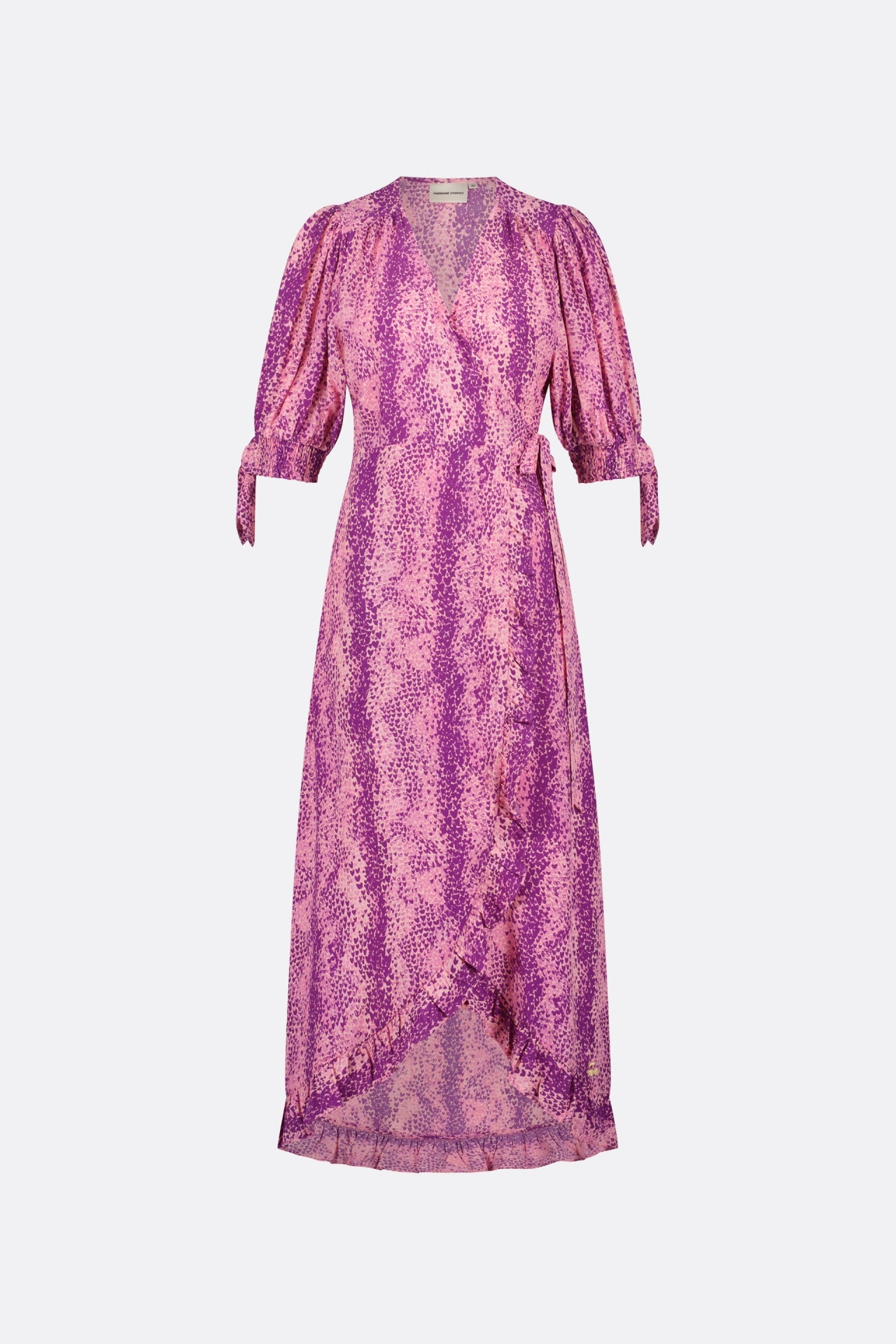 A Magic Magenta Channa Dress by Fabienne Chapot, with a sleeved sleeve and a trendy snake print pattern.