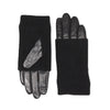 Black leather gloves 
