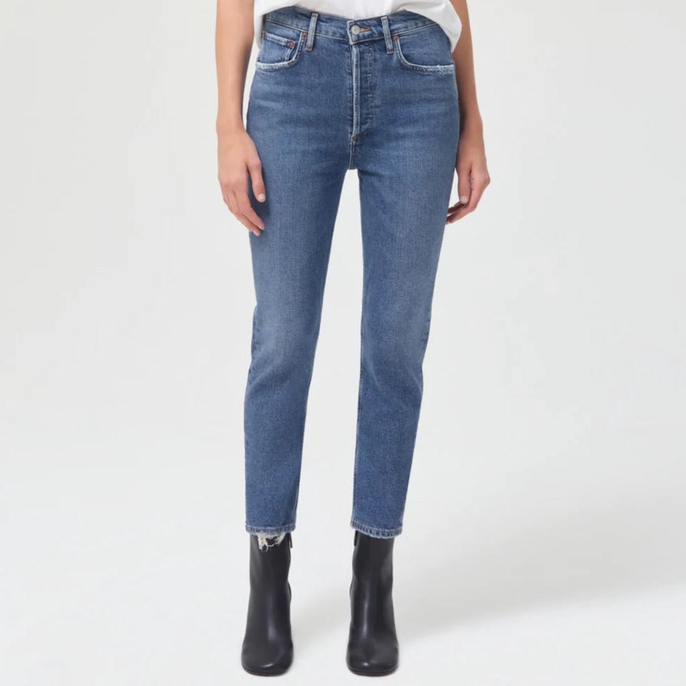 AGOLDE Denim - Riley Straight Crop - Silence