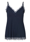 Rosemunde Strap Lace Top - Dark Blue