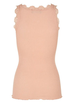 Rosemunde Silk Lace Top - Light Rose
