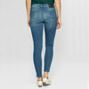 Woman Wearing Denham Spray Skinny Jeans Mid Blue 