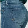 Woman Wearing Denham Spray Skinny Jeans Mid Blue 