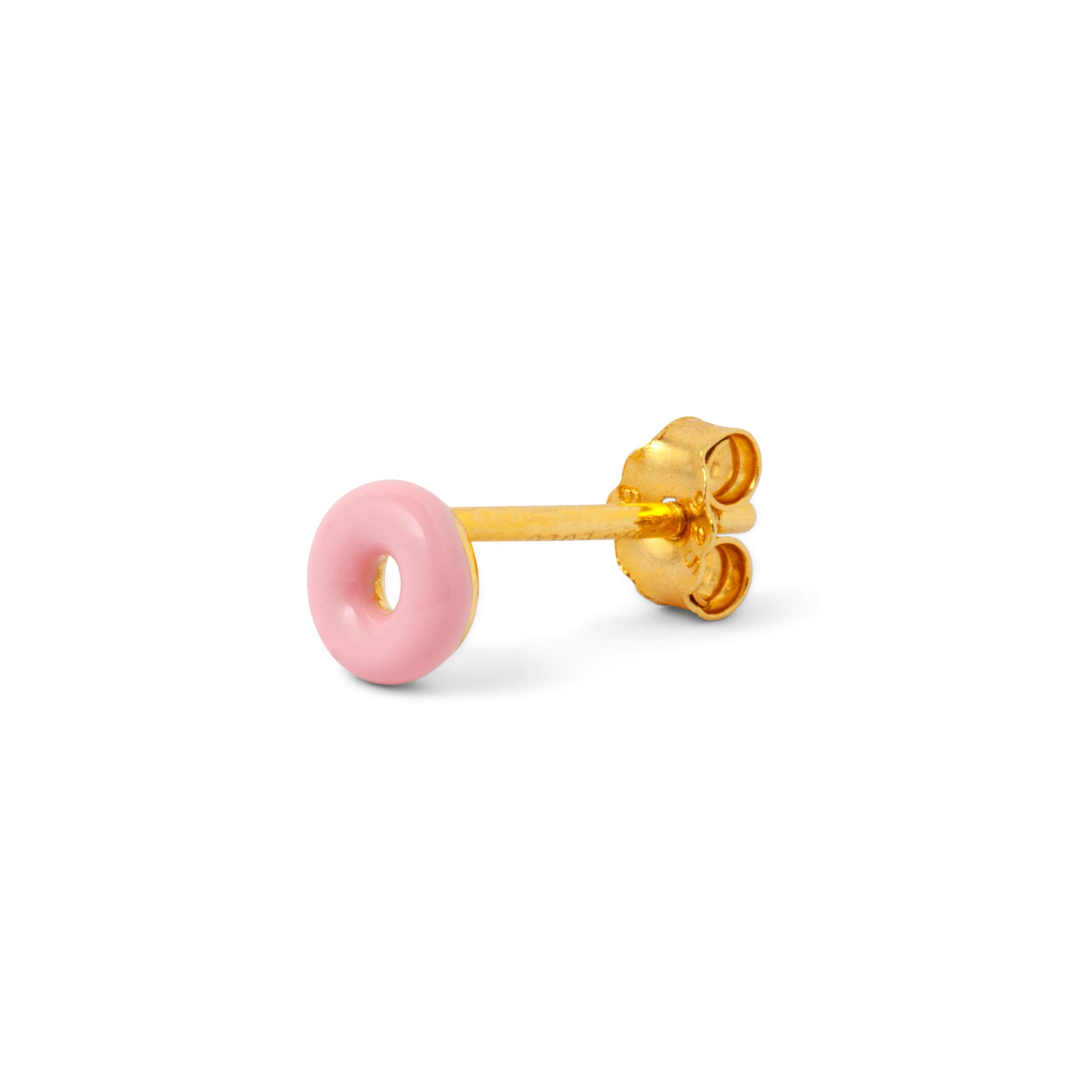 A Donut Single Stud - Light Pink earring from Lulu Copenhagen on a white background.