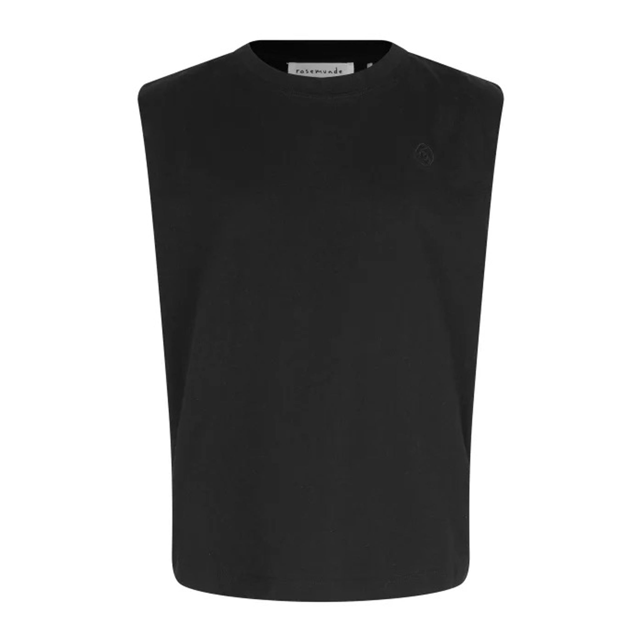 The Rosemunde Organic Sleeveless T-Shirt - Black.