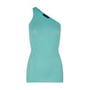 Rosemunde Organic One Shoulder Top - Aqua Paradise