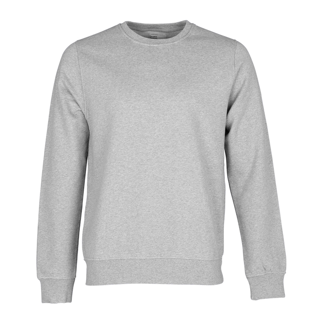 grey marl unisex sweatshirt by colorful standard against a white backdrop 