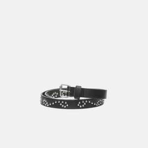 Black Leather Fastlane belt by Fabienne Chapot