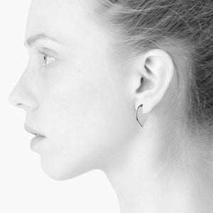 Silver cut out hoop by Scherning 