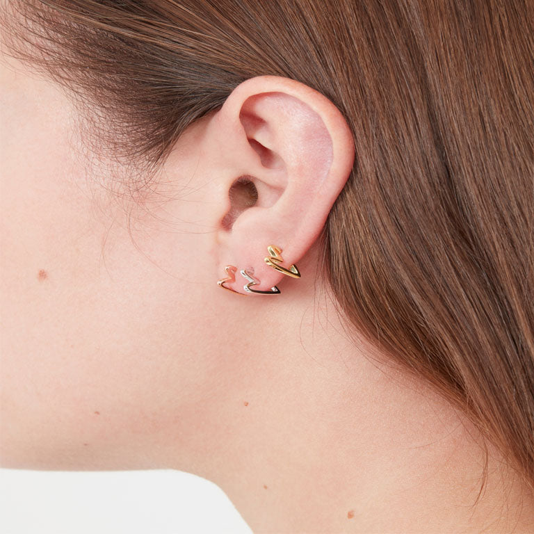 Tada & Toy Sweetheart Hoops - Silver